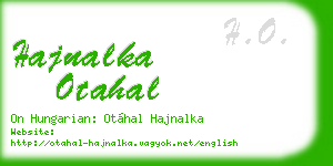 hajnalka otahal business card